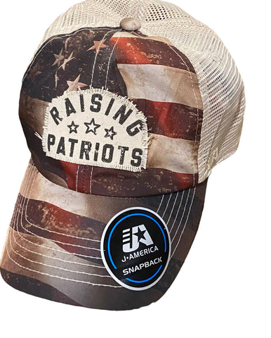 RAISING PATRIOTS CANVAS PATCH MESH TRUCKER HAT