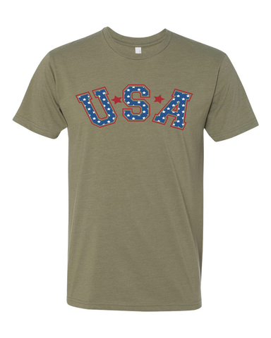 USA OLIVE GREEN TEE SHIRT