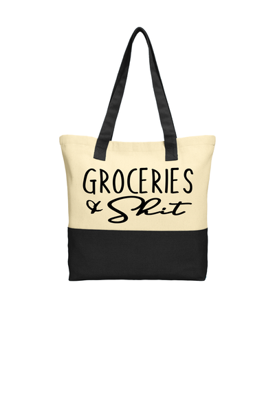 GROCERIES & SHIT TOTE