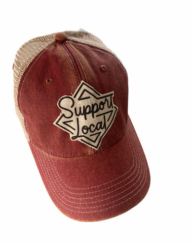 SUPPORT LOCAL CANVAS PATCH TRUCKER HAT