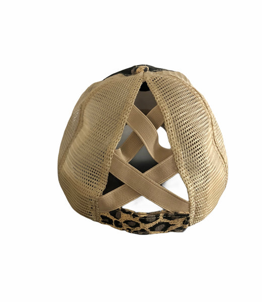 STRAIGHT OUT OF DRY SHAMPOO Black/Khaki/Leopard Criss Cross Hat