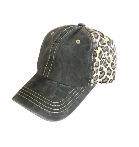 Black/Khaki/Leopard Hat